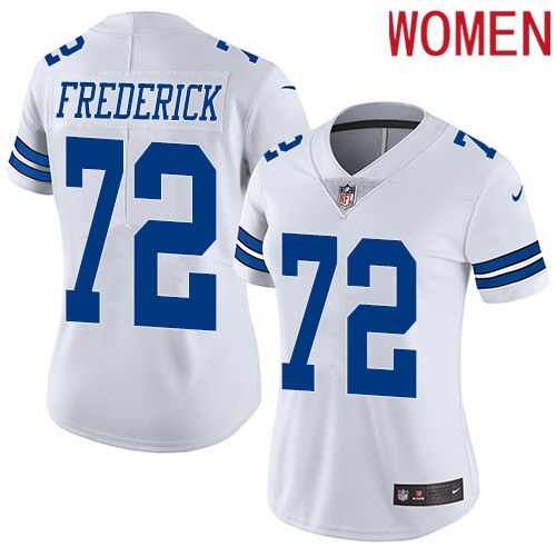 2019 Women Dallas Cowboys 72 Frederick white Nike Vapor Untouchable Limited NFL Jersey style 2